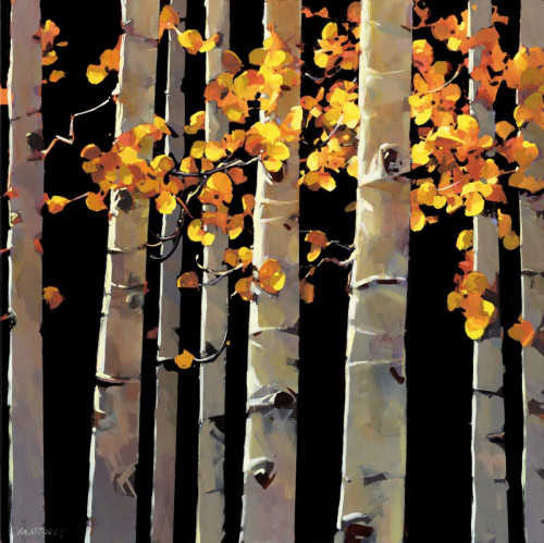 Stampa su tela Poster OToole Michael Aspen Grove Paesaggio Quadrata